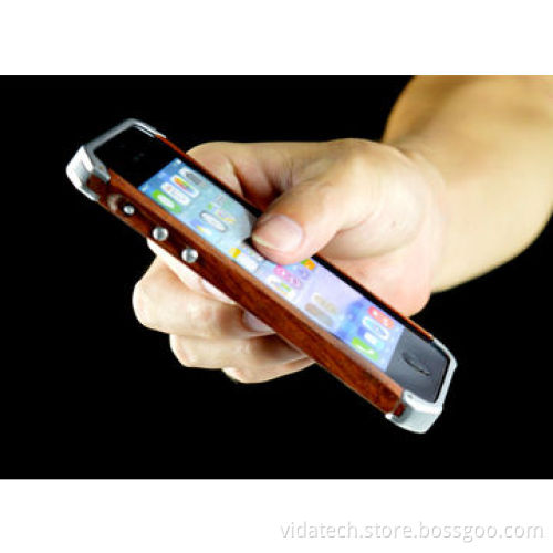 Wood and Aluminum Metal Bumper Case Cover for iPhone 5/5s, Factory